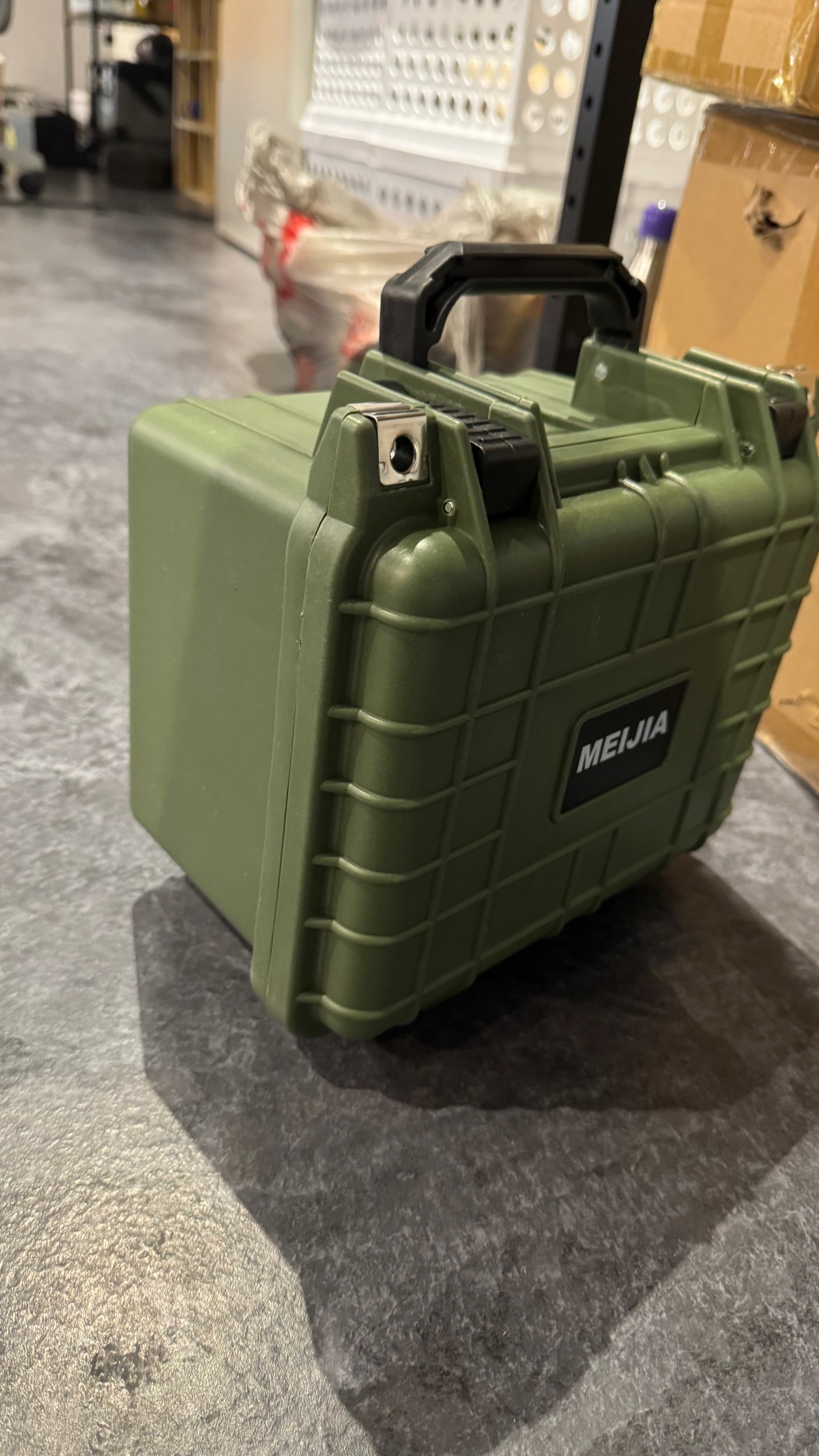 Fully assembled rugged green case